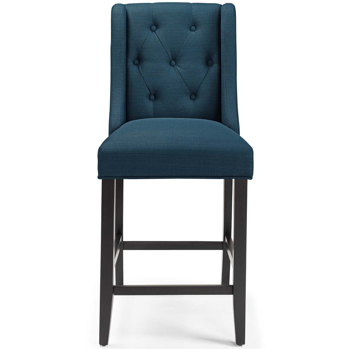 Baronet Tufted Button Upholstered Fabric Counter Stool - Modern Glam & Dense Foam Seating
