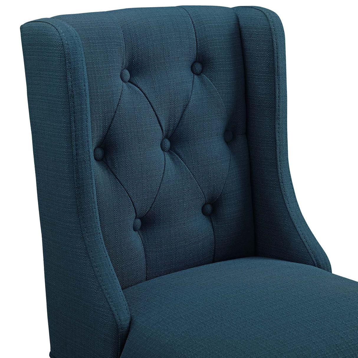 Baronet Tufted Button Upholstered Fabric Counter Stool - Modern Glam & Dense Foam Seating