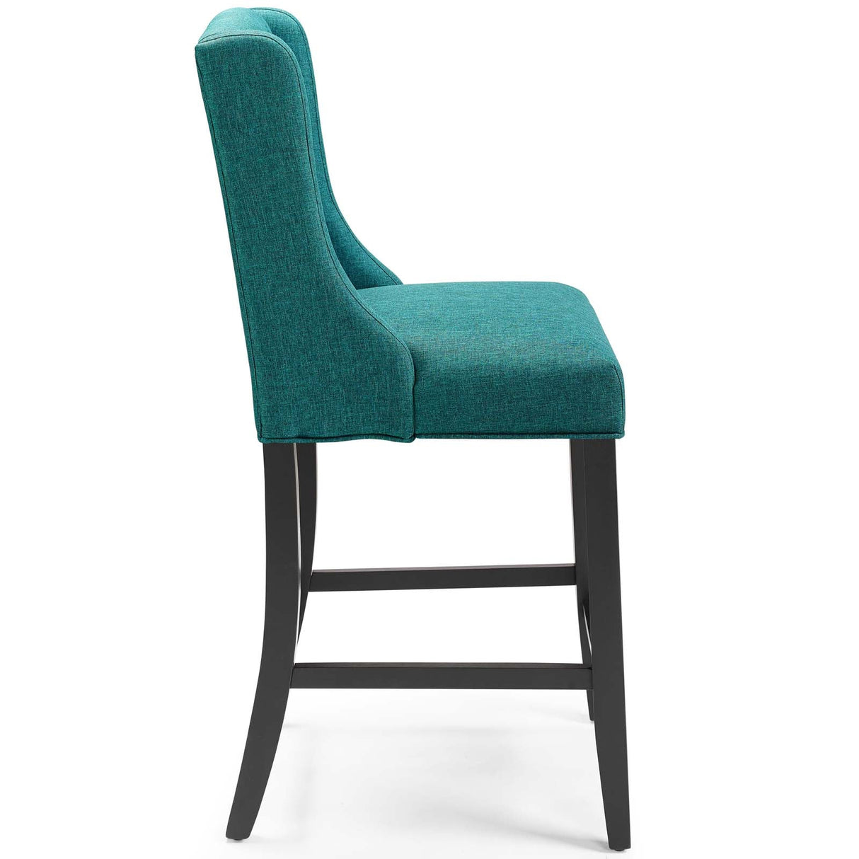 Baronet Tufted Button Upholstered Fabric Counter Stool - Modern Glam & Dense Foam Seating