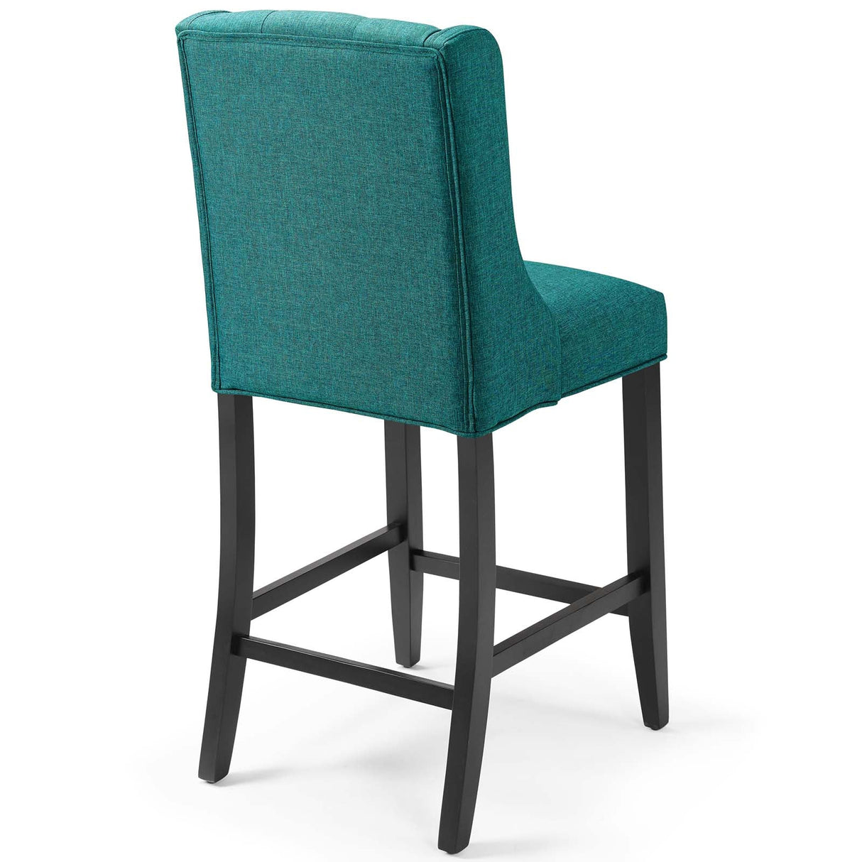 Baronet Tufted Button Upholstered Fabric Counter Stool - Modern Glam & Dense Foam Seating