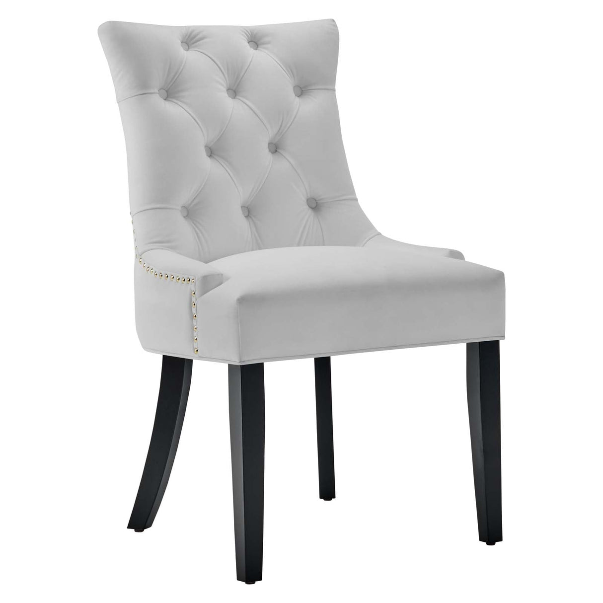 Regent Tufted Performance Velvet Dining Side Chairs - Set of 2 - French Vintage & Stain-Resistant