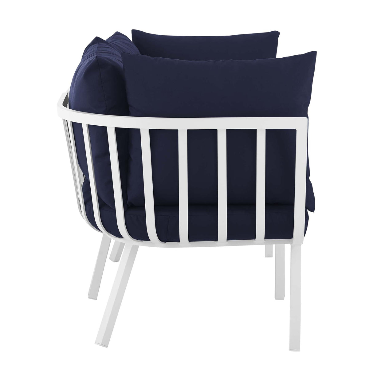 Riverside 2 Piece Outdoor Patio Aluminum Sectional Sofa Set - Coastal Modern & Weather-Resistant