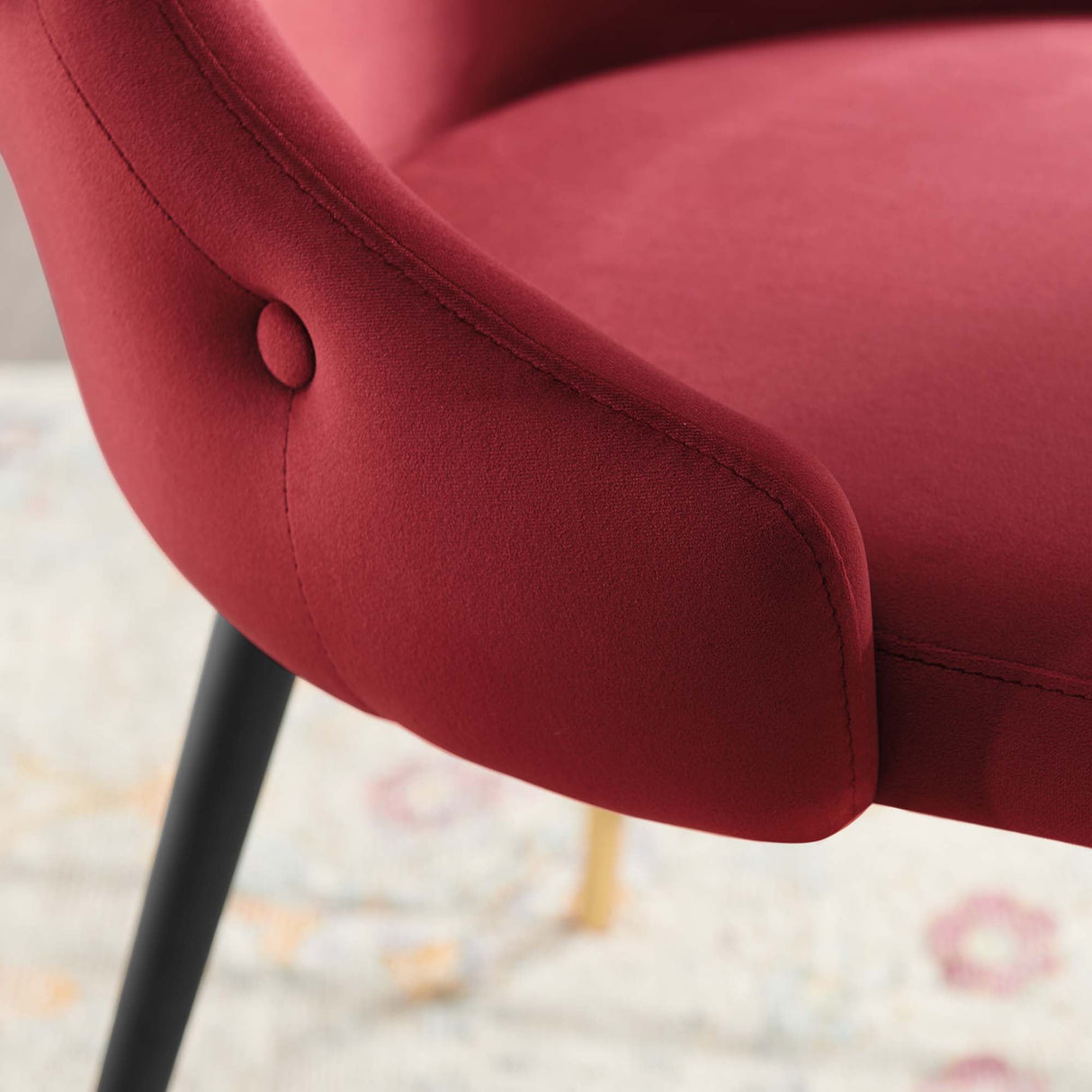 Adorn Tufted Performance Velvet Dining Side Chair - Glam Deco & Stain-Resistant