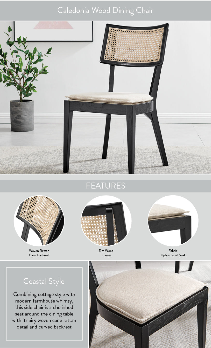 Caledonia Wood Dining Chair dimensions