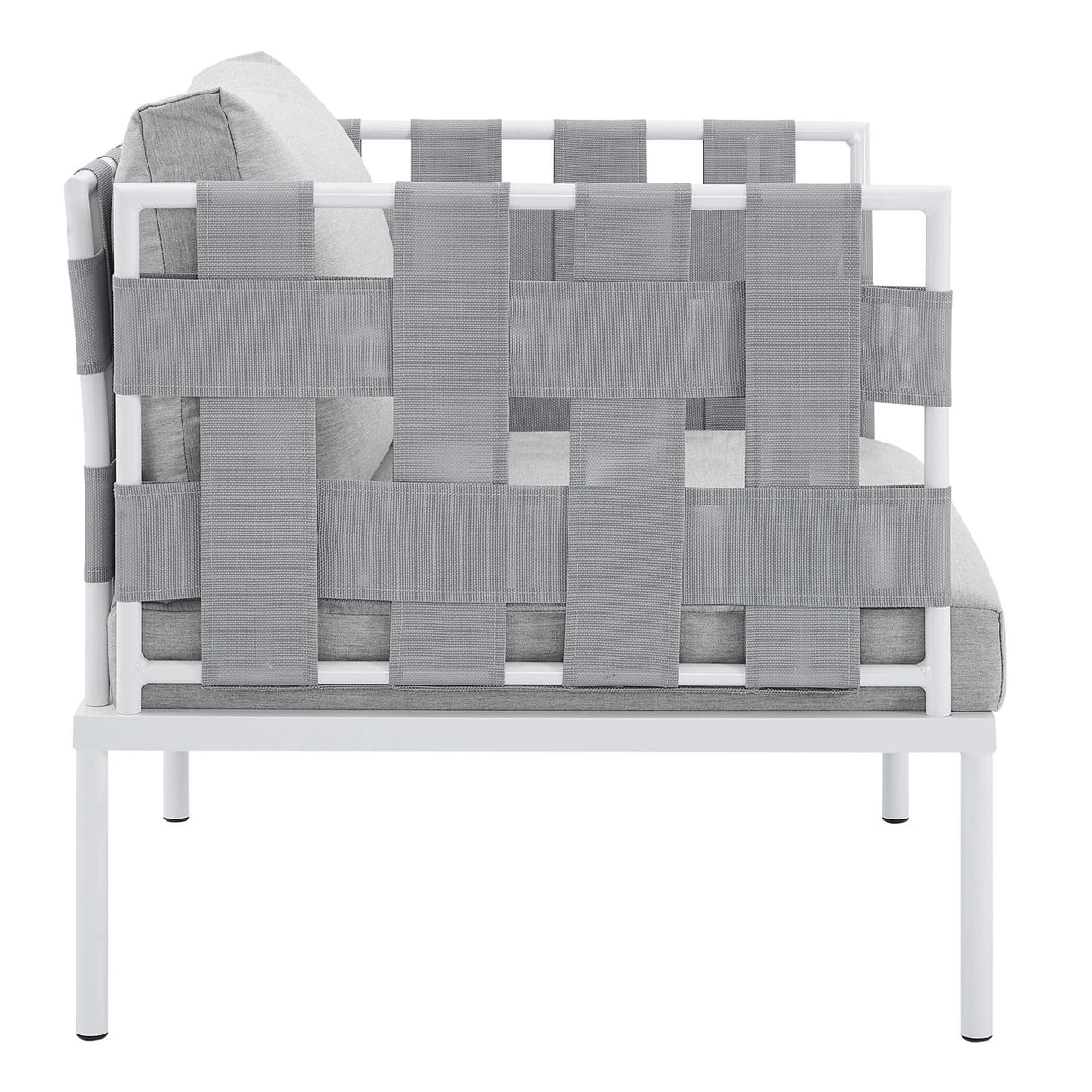 Harmony Sunbrella® Outdoor Patio Aluminum Armchair (Contemporary Modern & All-Weather Durable)