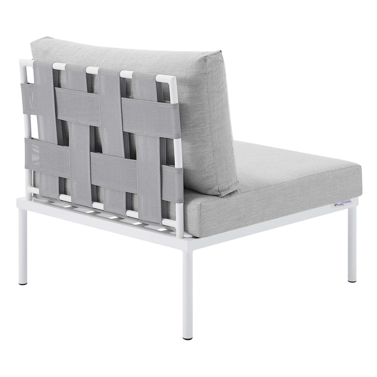 Harmony Sunbrella® Outdoor Patio Aluminum Armless Chair (Modern Minimalist & Weather-Resistant)