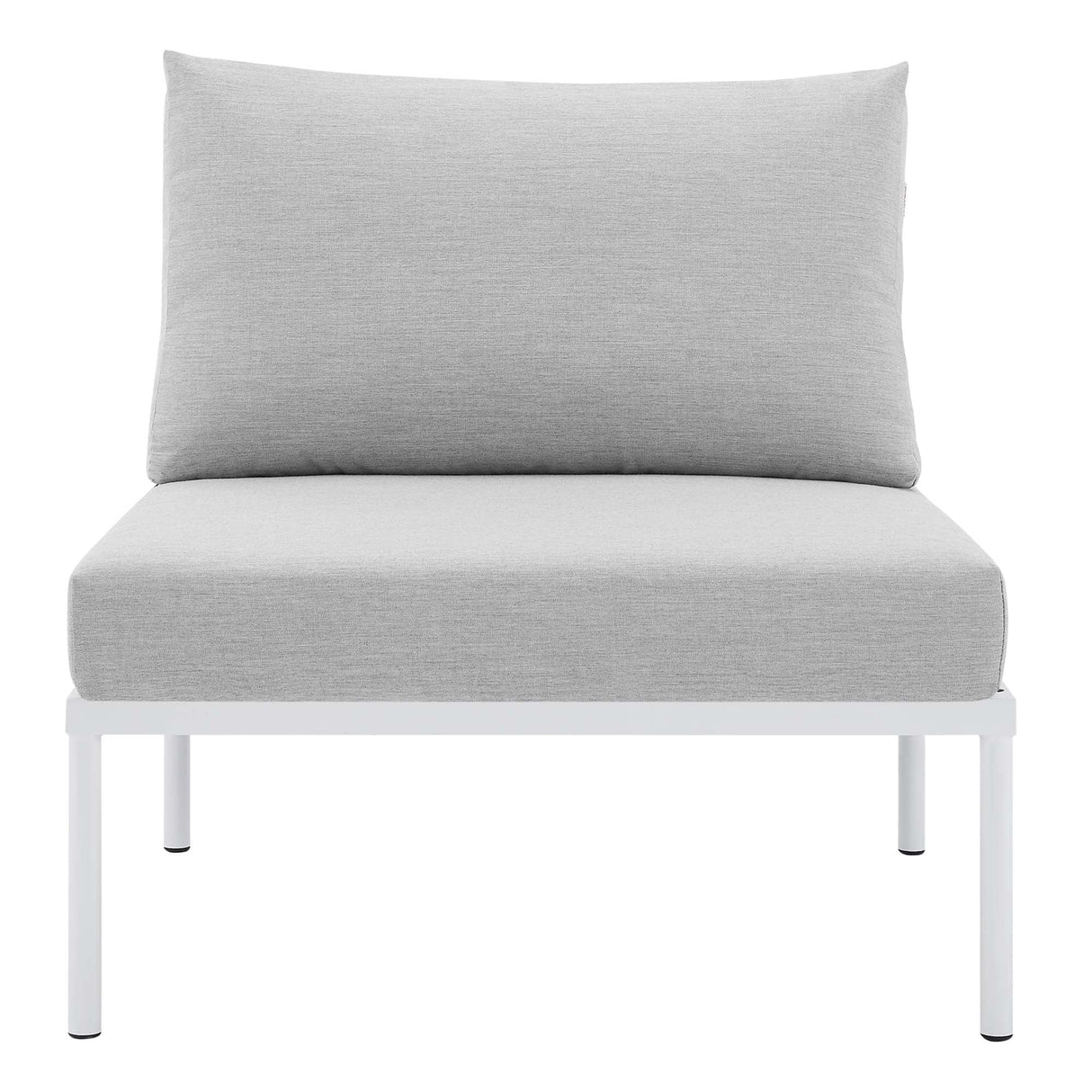 Harmony Sunbrella® Outdoor Patio Aluminum Armless Chair (Modern Minimalist & Weather-Resistant)