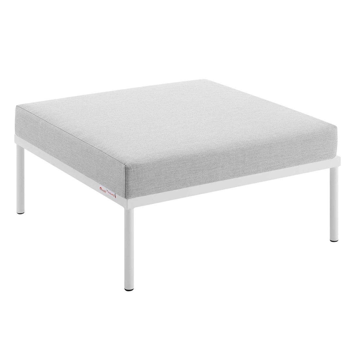 Harmony Sunbrella Outdoor Patio Aluminum Ottoman - Modern Minimalist & Weather-Resistant