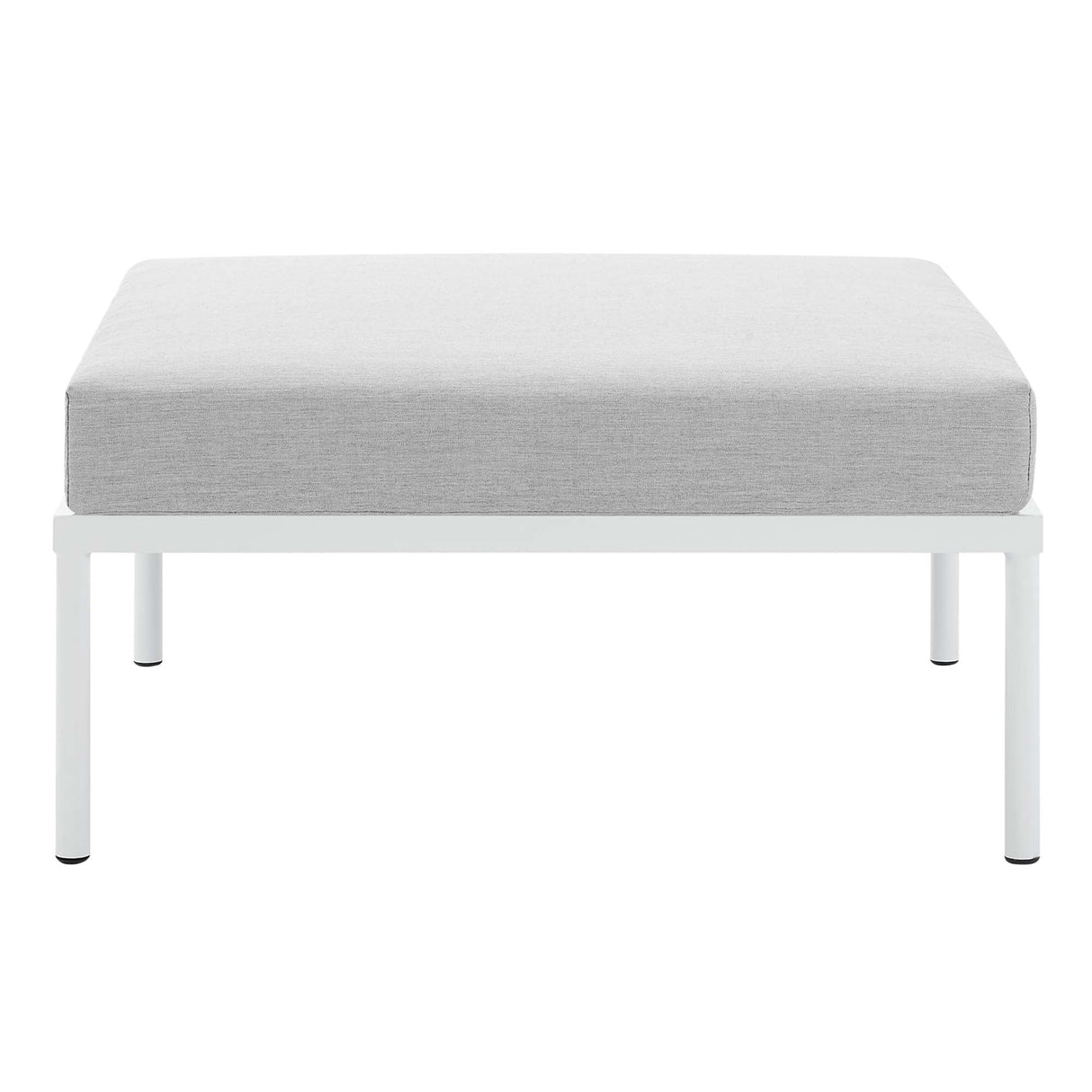 Harmony Sunbrella Outdoor Patio Aluminum Ottoman - Modern Minimalist & Weather-Resistant