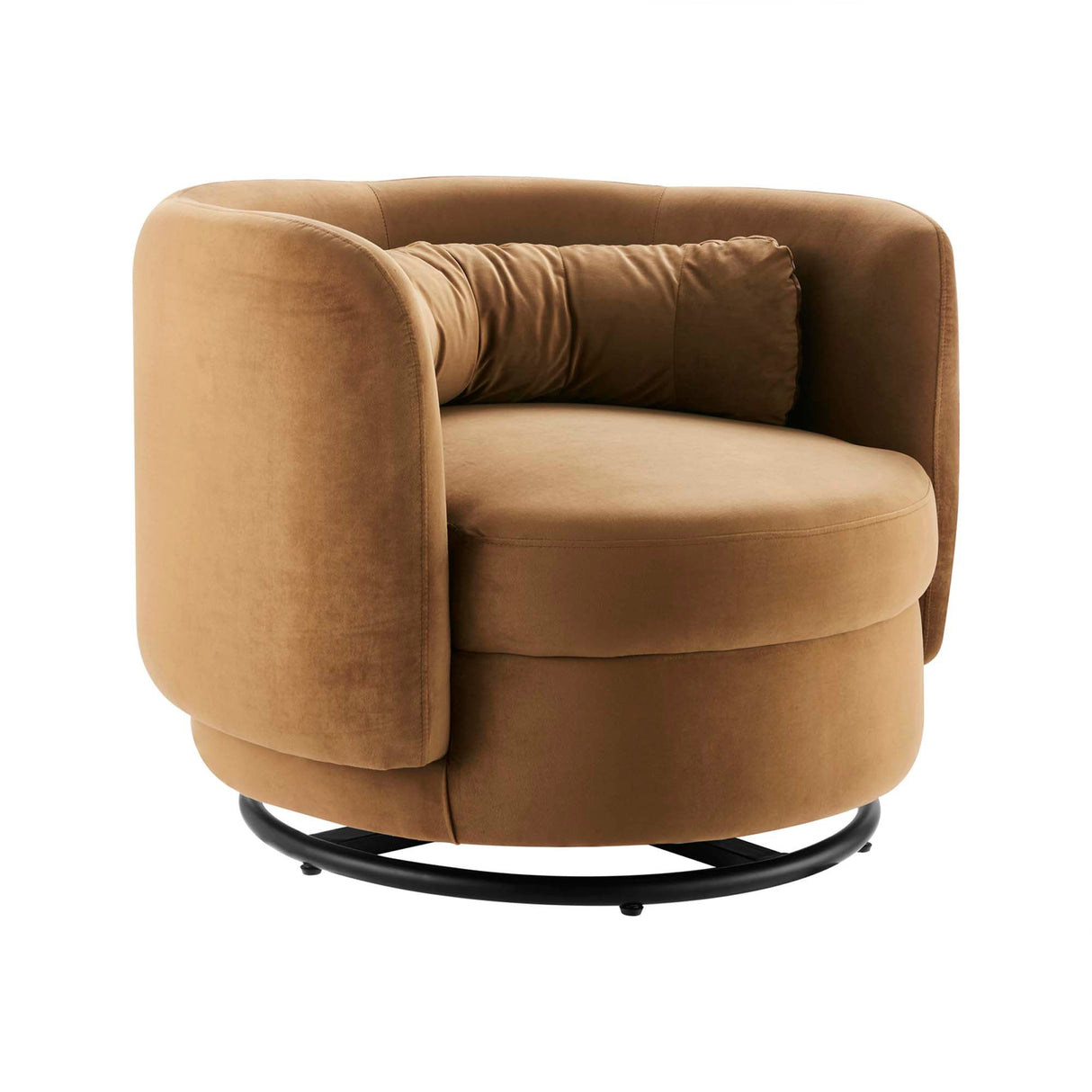 Relish Performance Velvet Swivel Chair - Glam Deco & 360-Degree Swivel