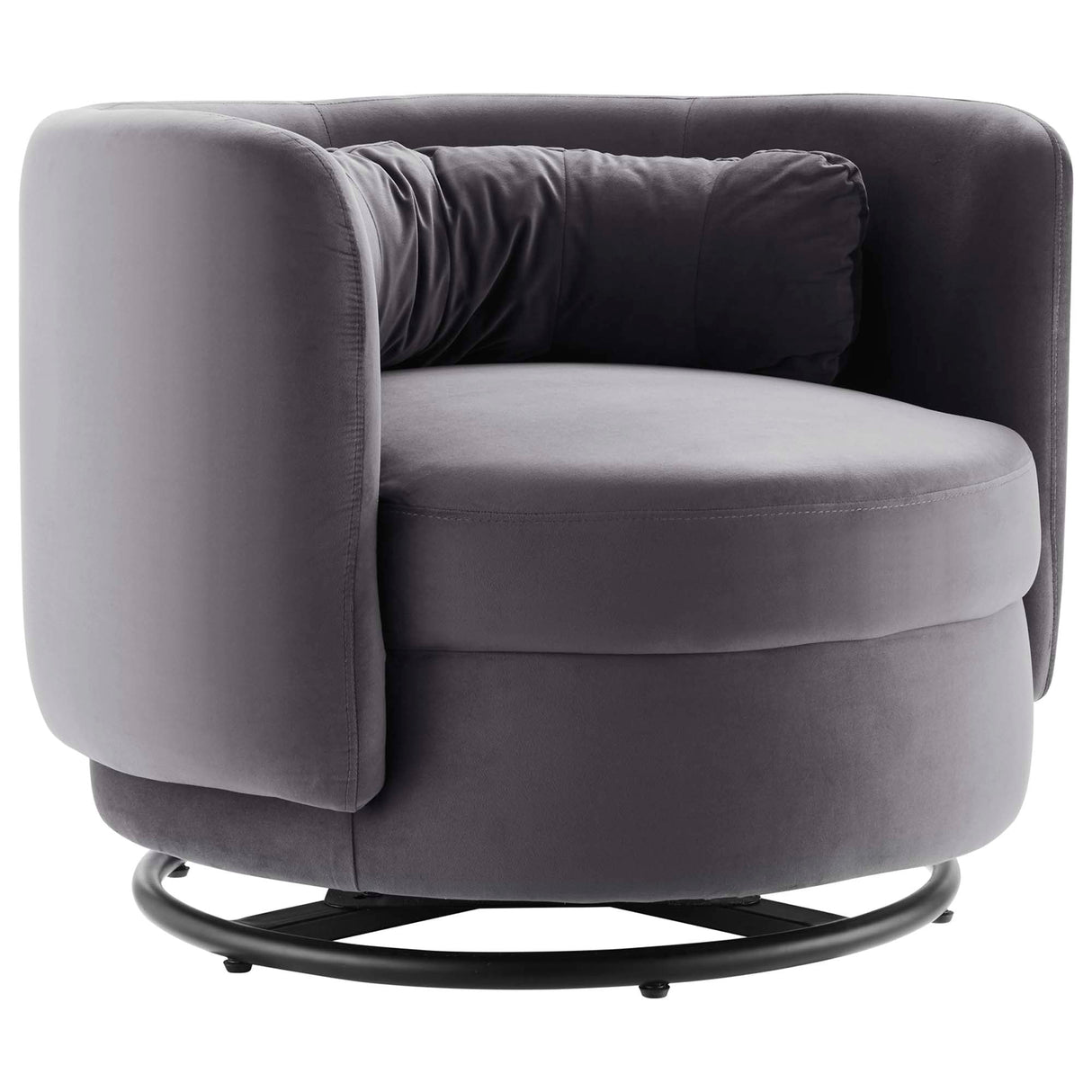 Relish Performance Velvet Swivel Chair - Glam Deco & 360-Degree Swivel