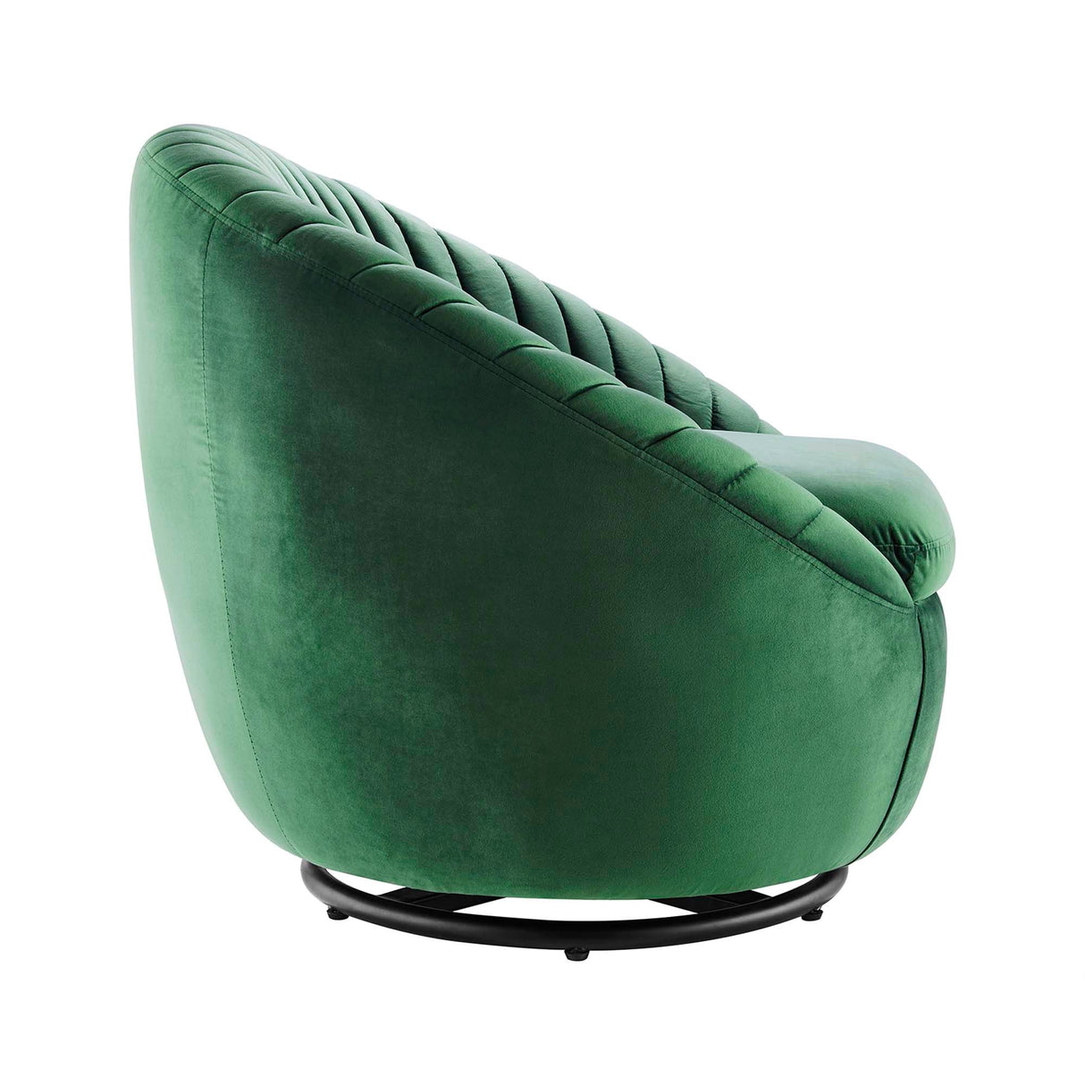 Whirr Tufted Performance Velvet Swivel Chair - Art Deco Style & 360-Degree Functionality