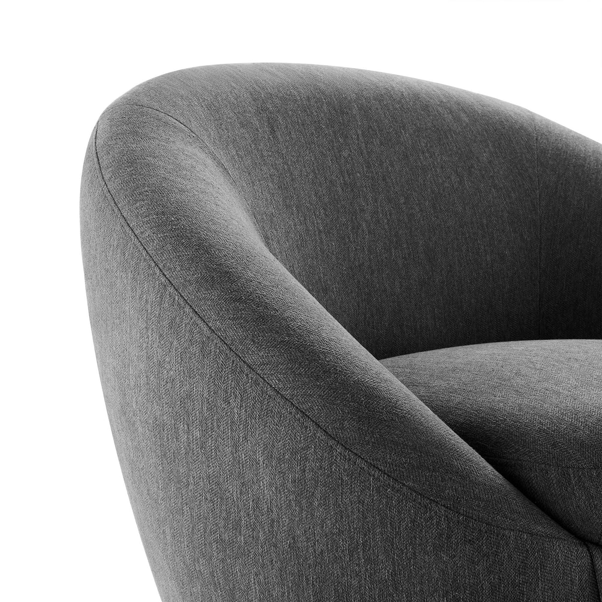 Buttercup Upholstered Fabric Swivel Chair - Mid-Century Modern & 360-Degree Movement