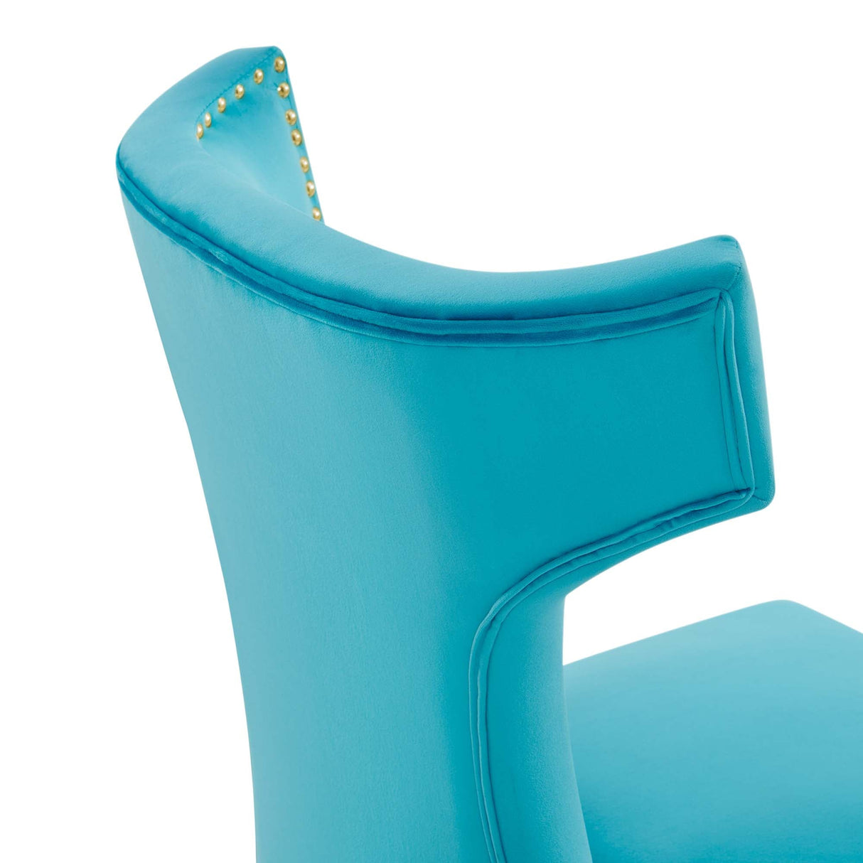 Curve Performance Velvet Dining Chairs - Set of 2 - Mid-Century Modern & Stain-Resistant