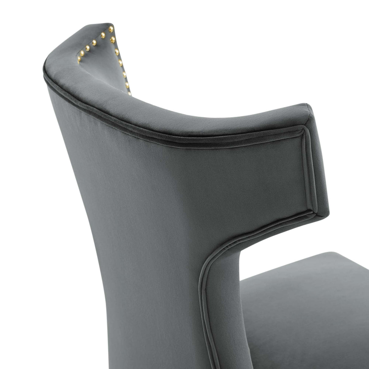 Curve Performance Velvet Dining Chairs - Set of 2 - Mid-Century Modern & Stain-Resistant