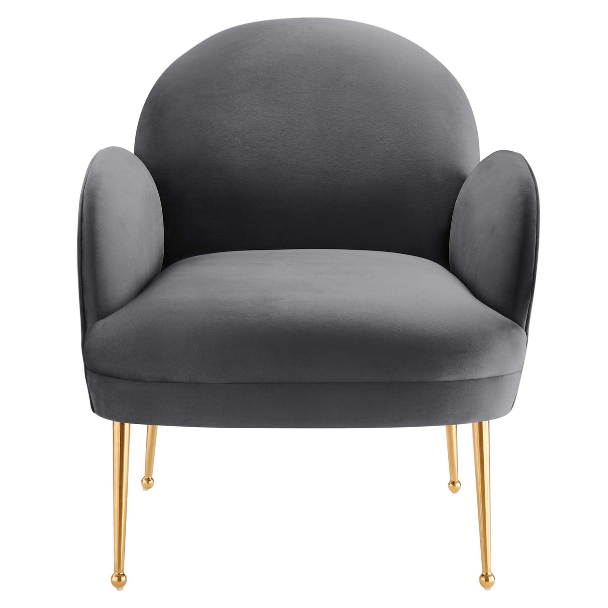 Transcend Performance Velvet Armchair - Mid-Century Modern & Stain-Resistant