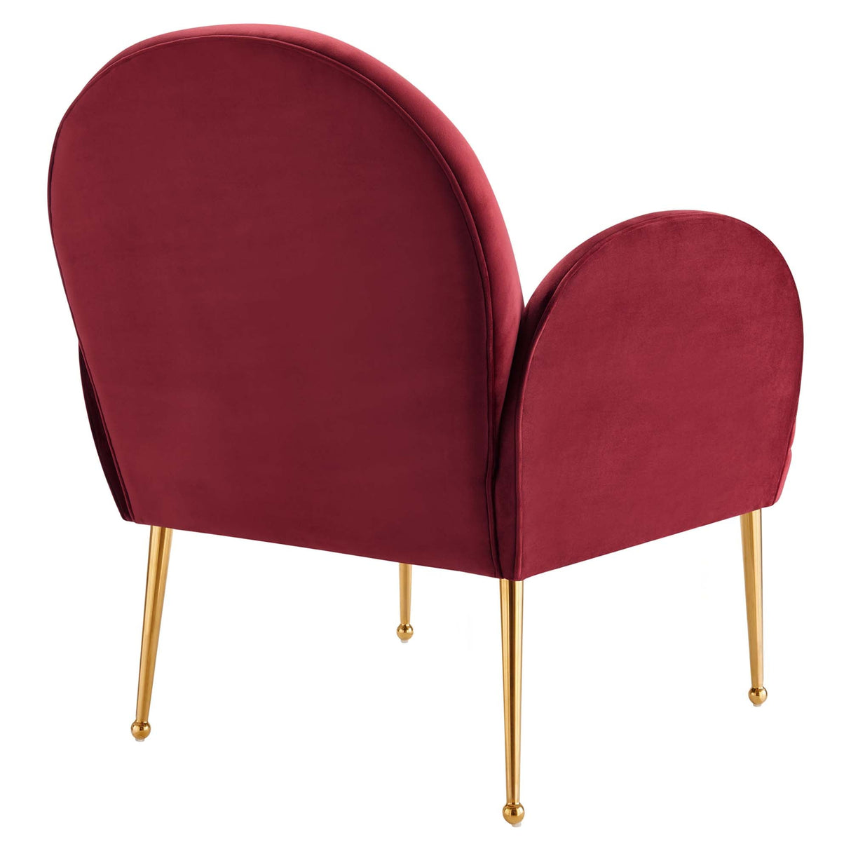 Transcend Performance Velvet Armchair - Mid-Century Modern & Stain-Resistant