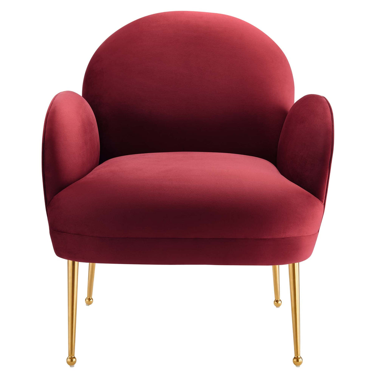 Transcend Performance Velvet Armchair - Mid-Century Modern & Stain-Resistant