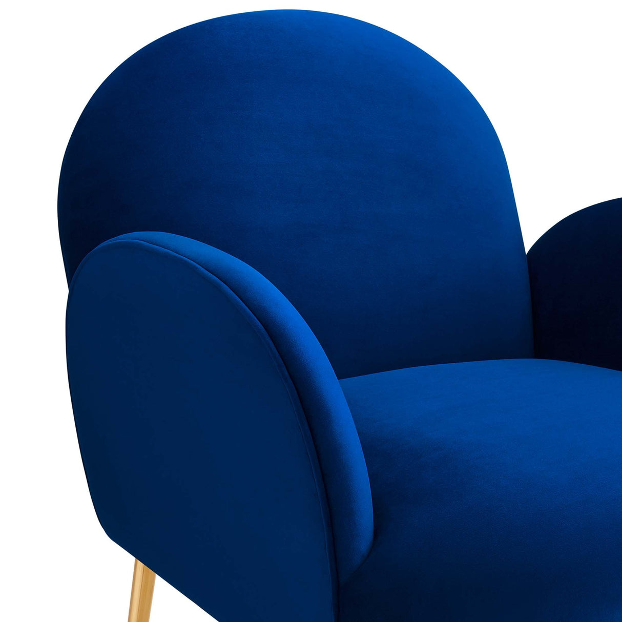 Transcend Performance Velvet Armchair - Mid-Century Modern & Stain-Resistant