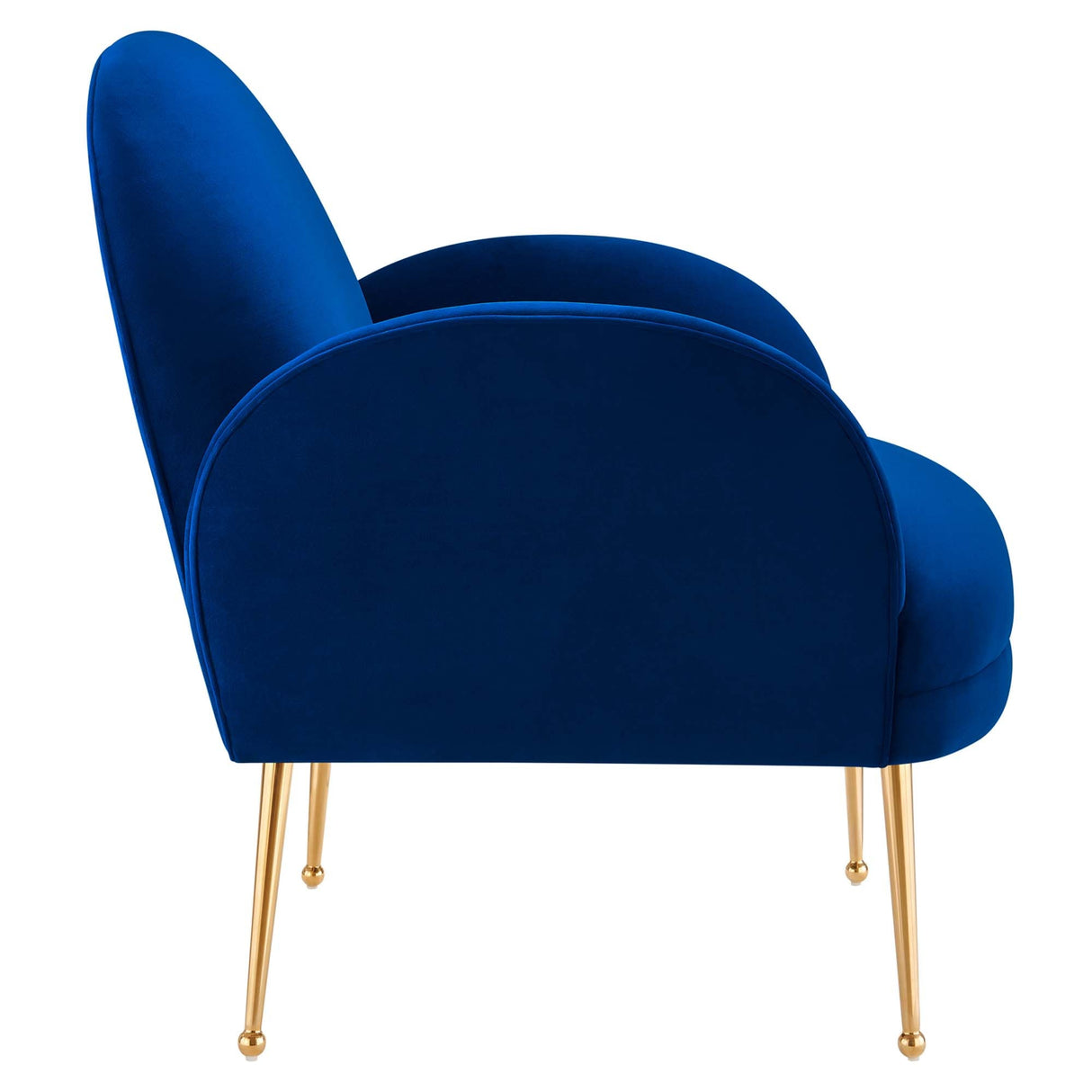 Transcend Performance Velvet Armchair - Mid-Century Modern & Stain-Resistant