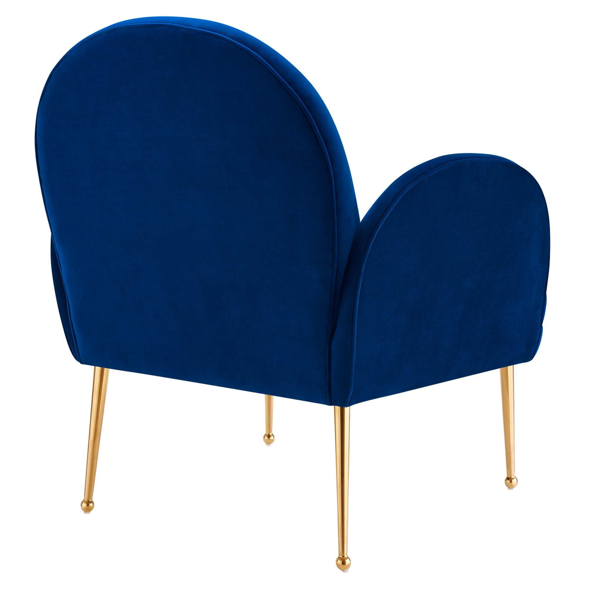 Transcend Performance Velvet Armchair - Mid-Century Modern & Stain-Resistant