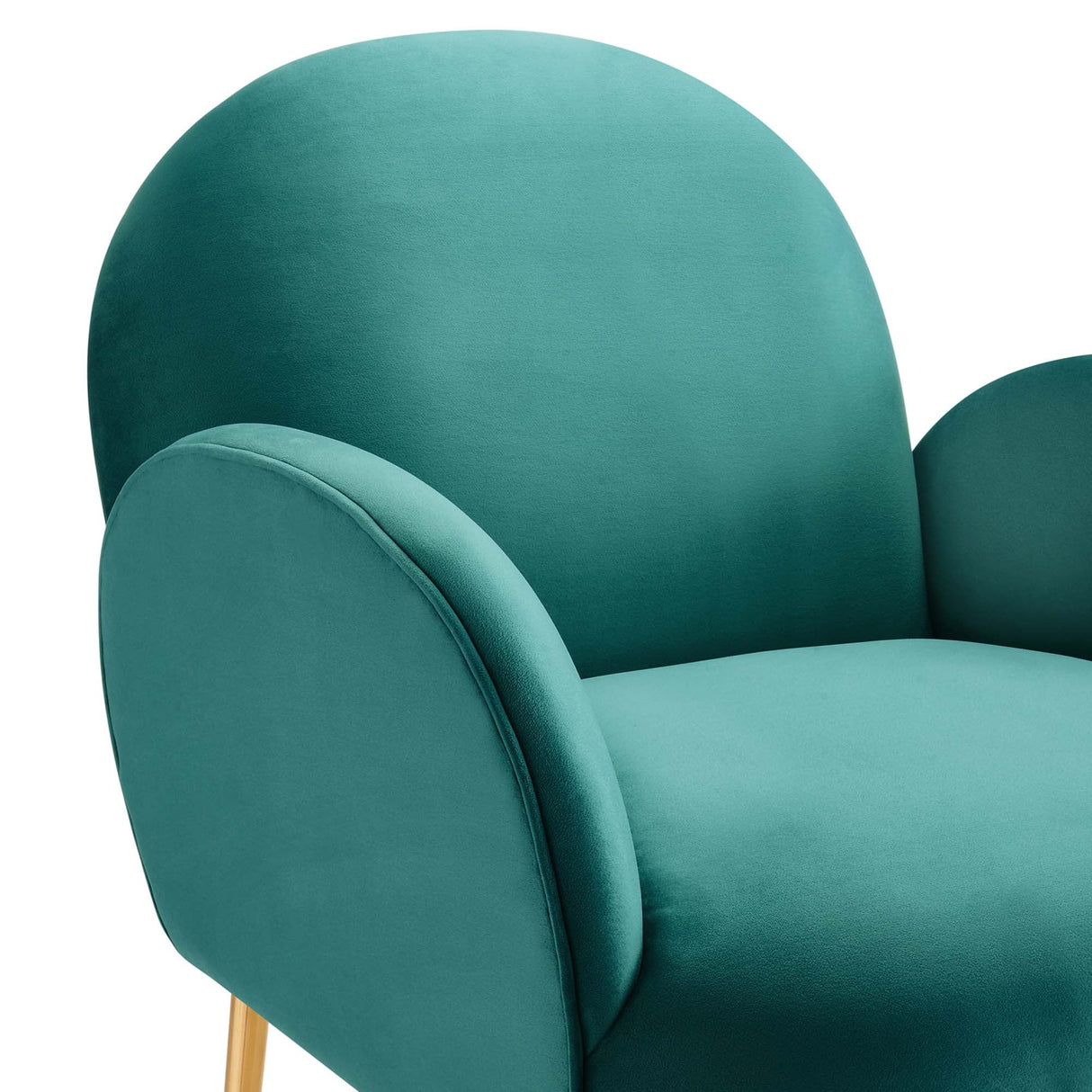 Transcend Performance Velvet Armchair - Mid-Century Modern & Stain-Resistant