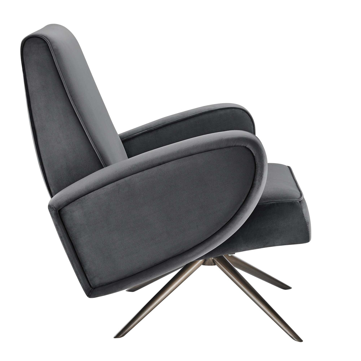 Superior Performance Velvet Swivel Chair - Mid-Century Modern & Stain-Resistant