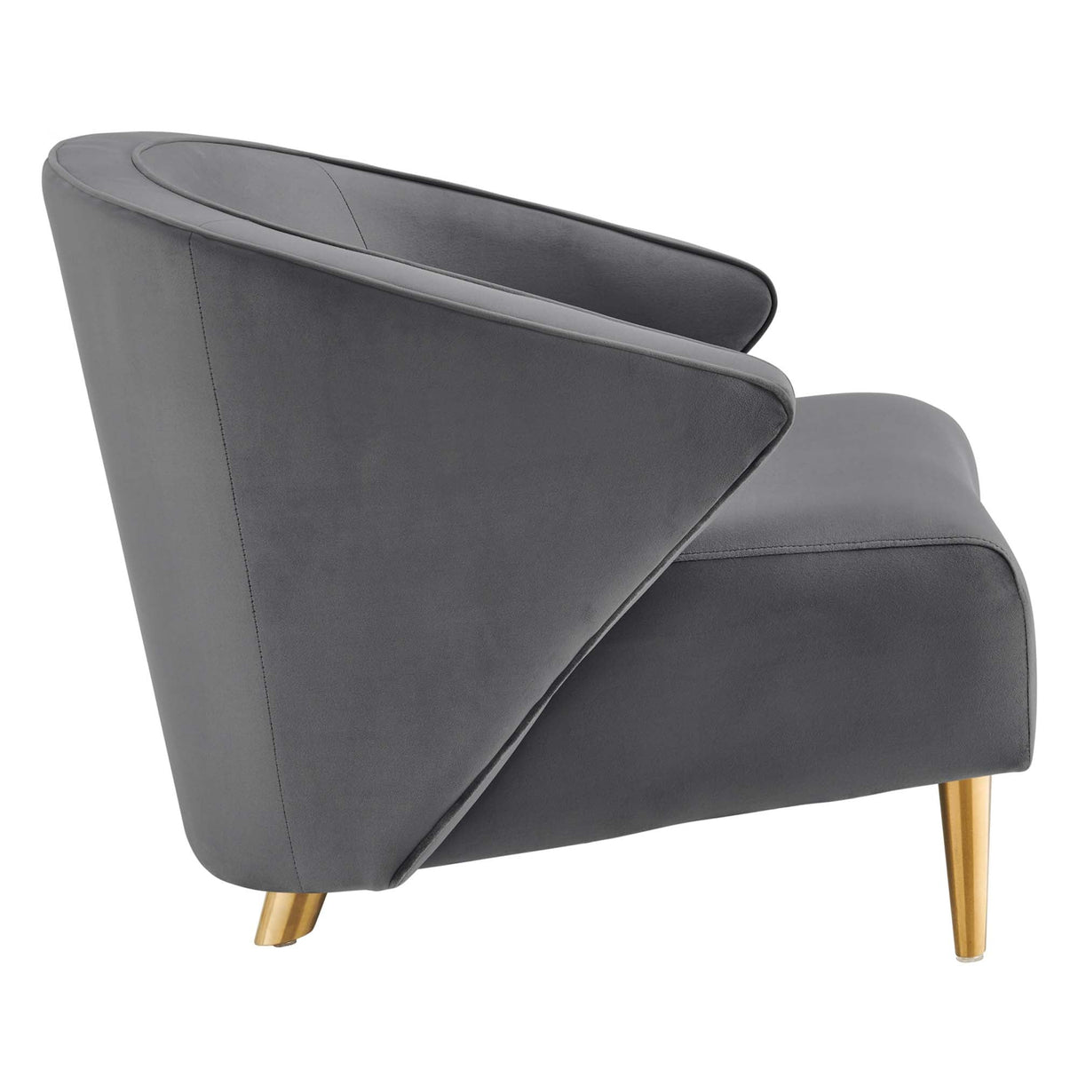 Odyssey Performance Velvet Armchair - Mid-Century Modern & Stain-Resistant