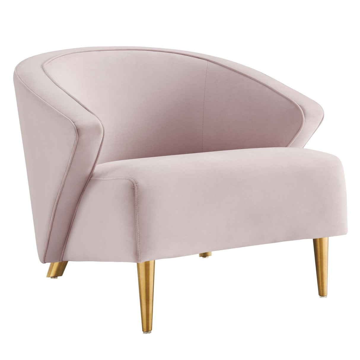 Odyssey Performance Velvet Armchair - Mid-Century Modern & Stain-Resistant