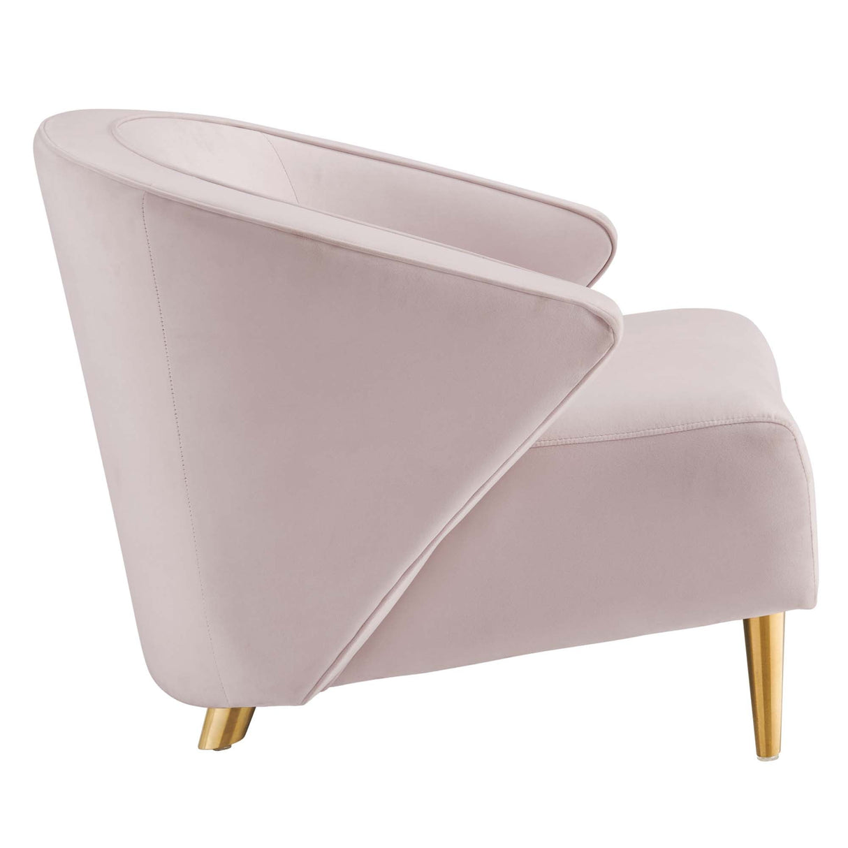 Odyssey Performance Velvet Armchair - Mid-Century Modern & Stain-Resistant