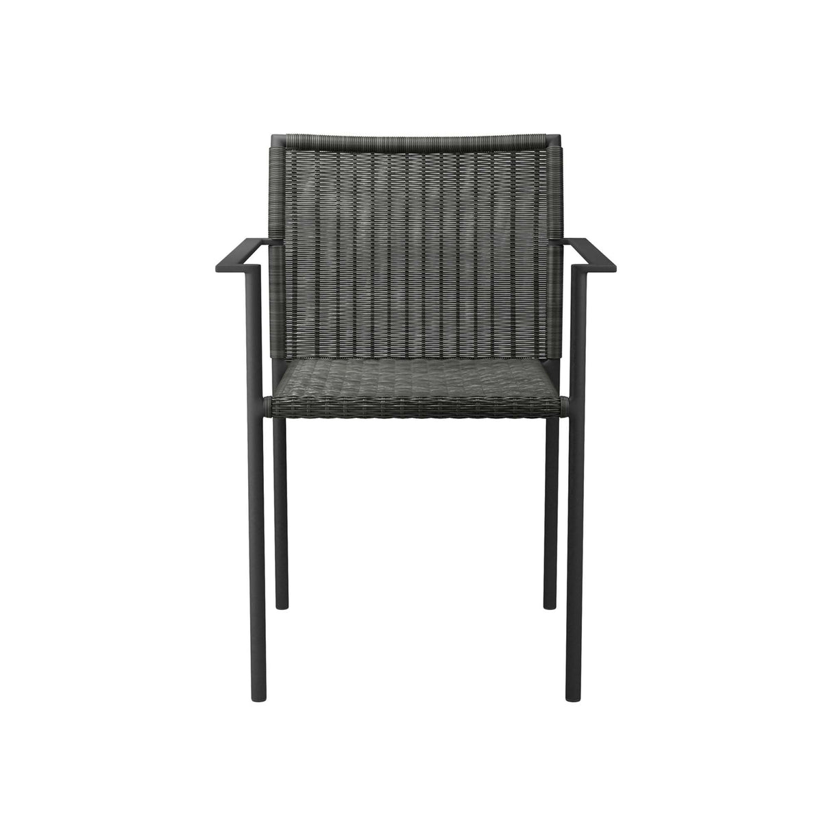 Lagoon Outdoor Patio Wicker Rattan Dining Armchairs Set of 2 - Modern & Weather-Resistant Backyard Seating