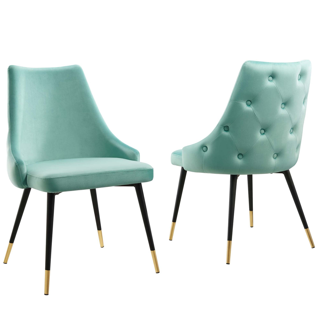 Adorn Dining Side Chair Performance Velvet Set of 2 - Modern Glam & Stain-Resistant
