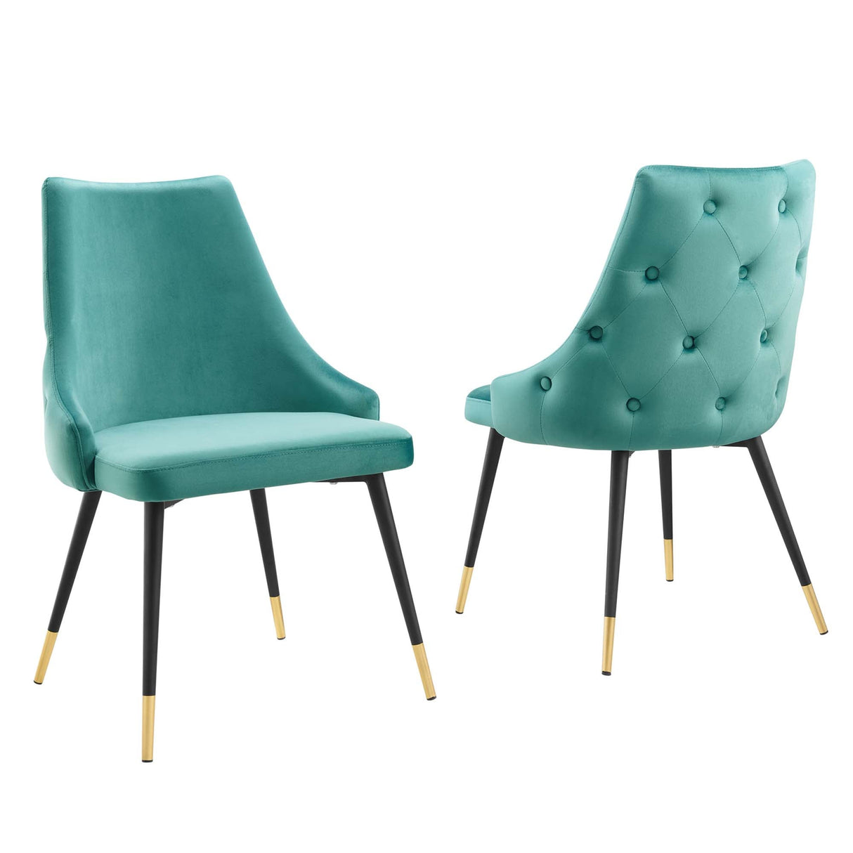 Adorn Dining Side Chair Performance Velvet Set of 2 - Modern Glam & Stain-Resistant