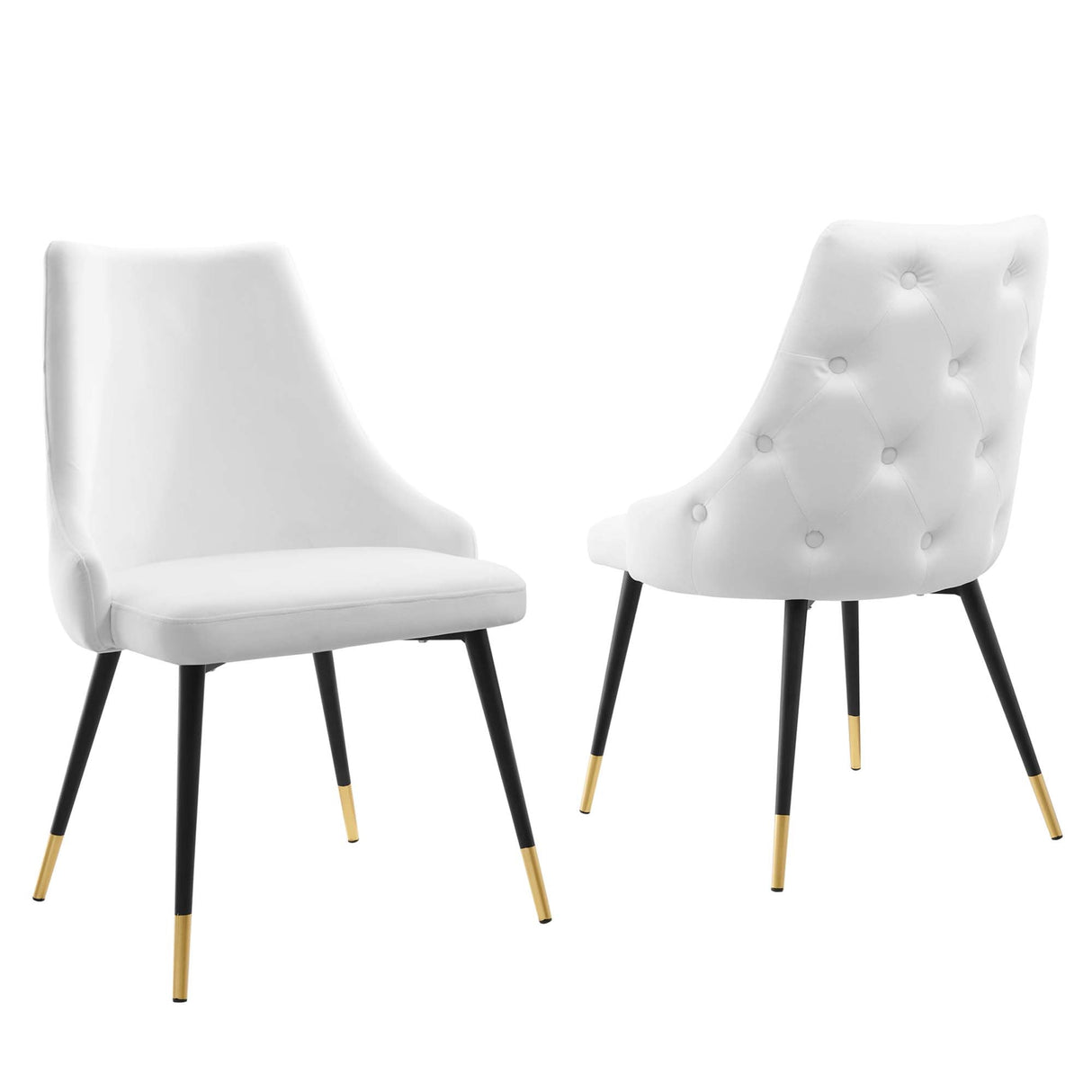 Adorn Dining Side Chair Performance Velvet Set of 2 - Modern Glam & Stain-Resistant
