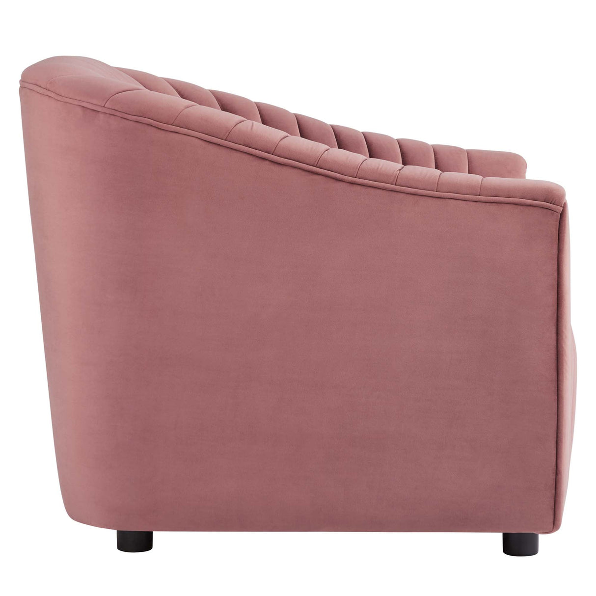 Announce Performance Velvet Channel Tufted Armchair - Mid-Century Modern & Vibrant Accent Seating