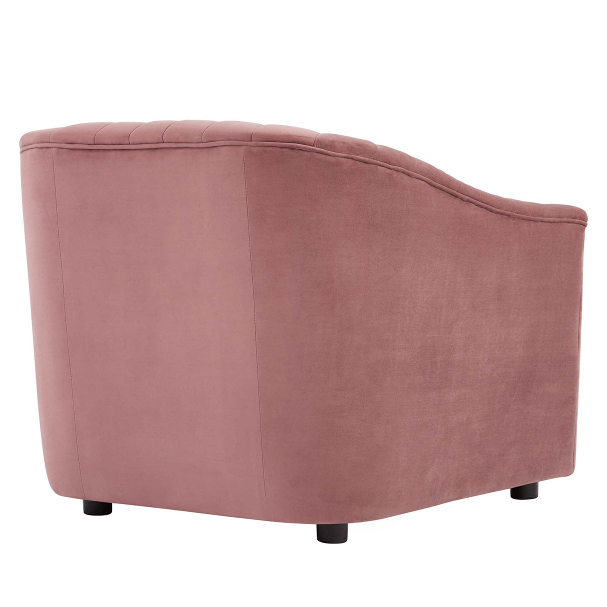 Announce Performance Velvet Channel Tufted Armchair - Mid-Century Modern & Vibrant Accent Seating