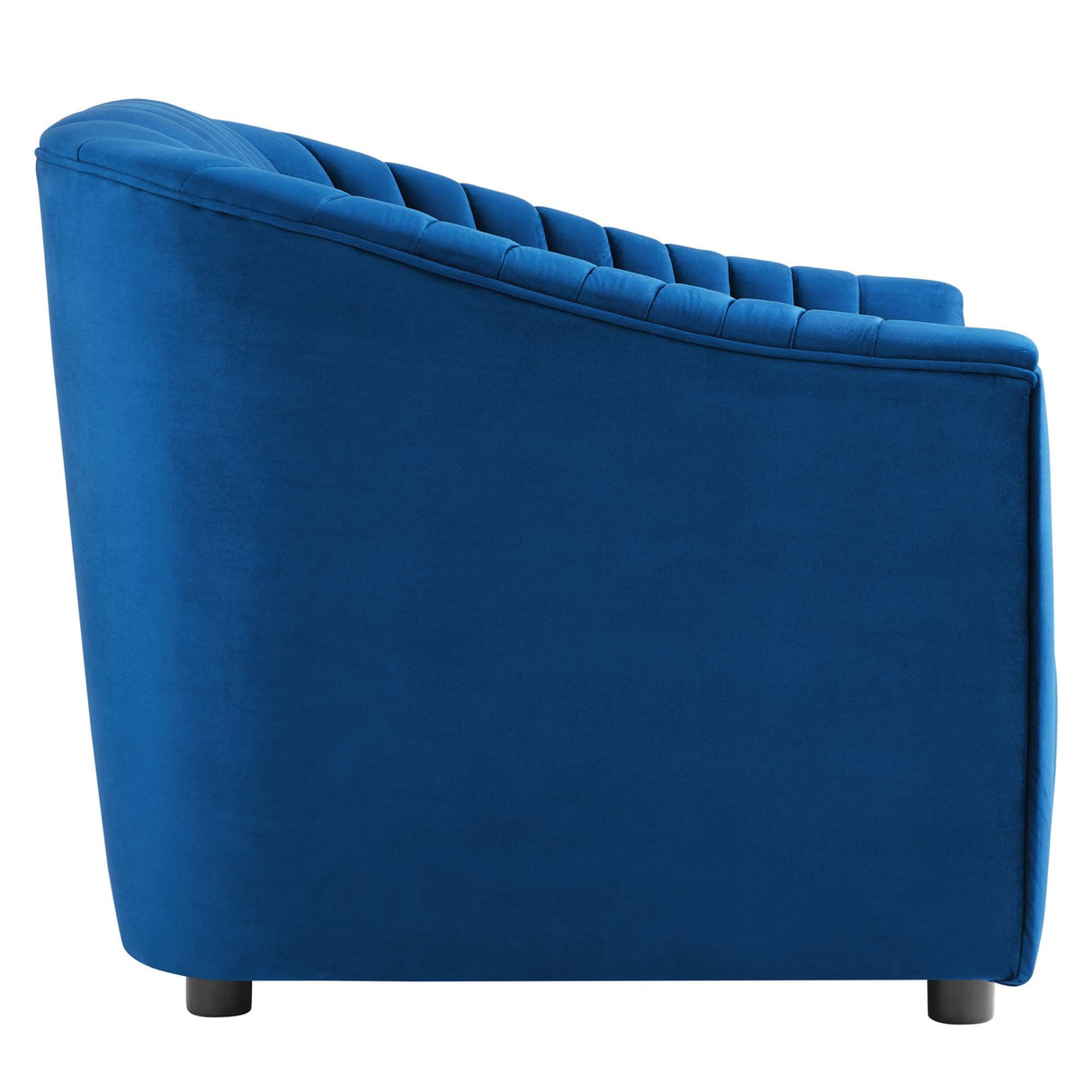 Announce Performance Velvet Channel Tufted Armchair - Mid-Century Modern & Vibrant Accent Seating