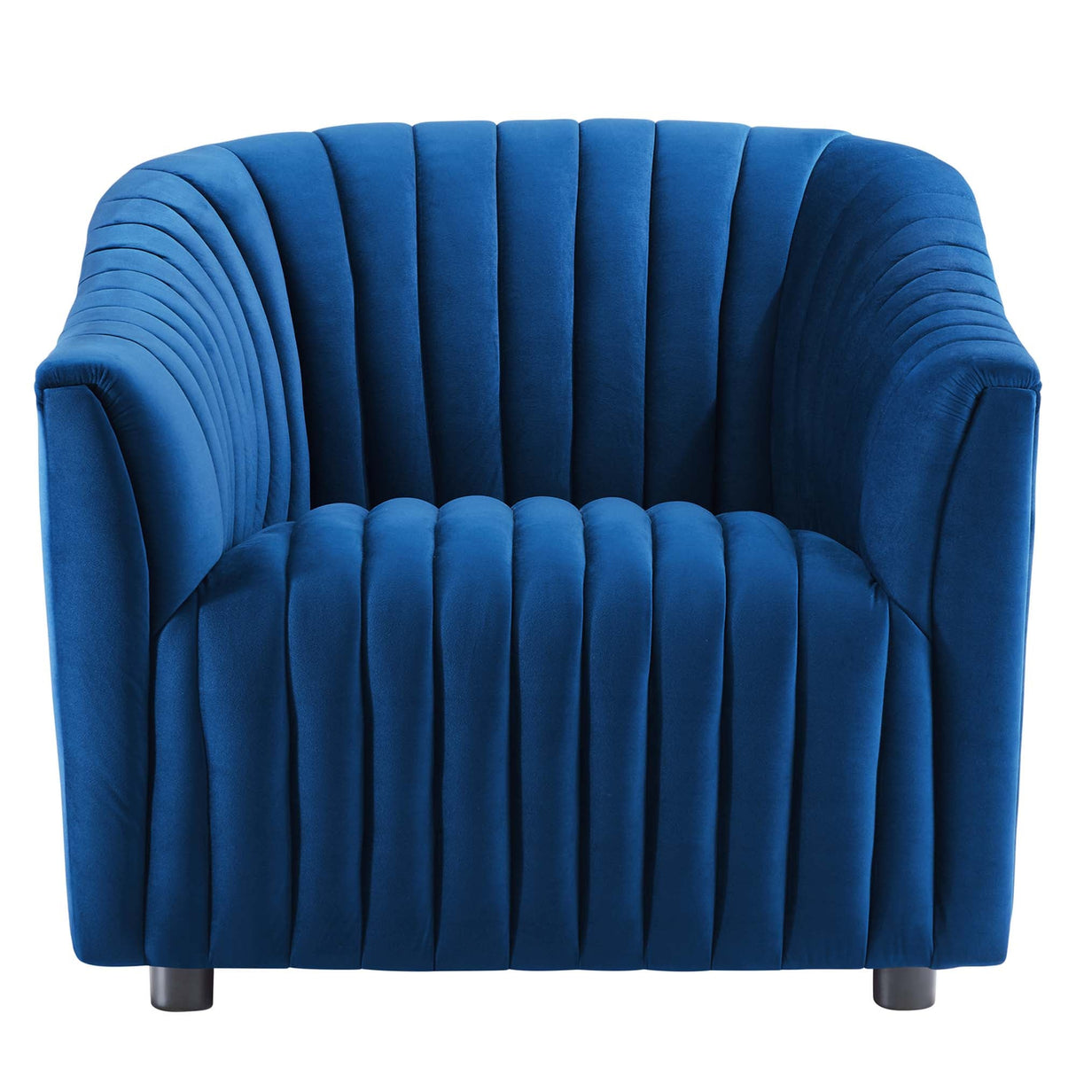 Announce Performance Velvet Channel Tufted Armchair - Mid-Century Modern & Vibrant Accent Seating