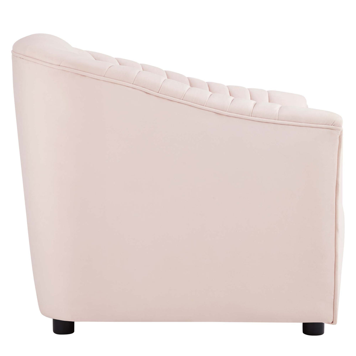 Announce Performance Velvet Channel Tufted Armchair - Mid-Century Modern & Vibrant Accent Seating