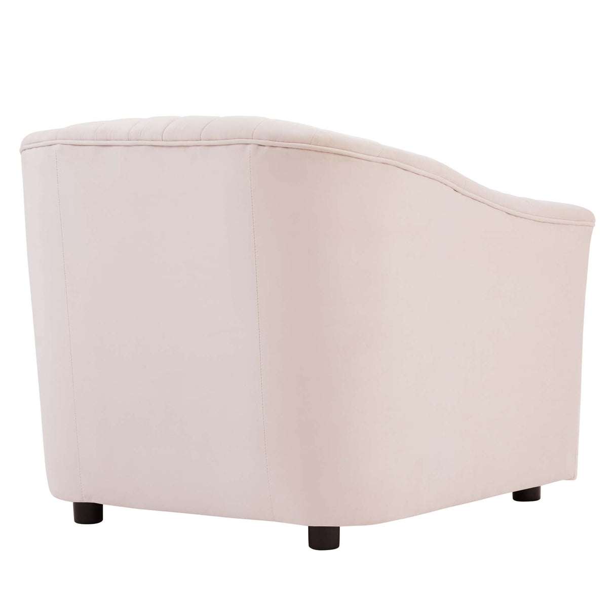 Announce Performance Velvet Channel Tufted Armchair - Mid-Century Modern & Vibrant Accent Seating