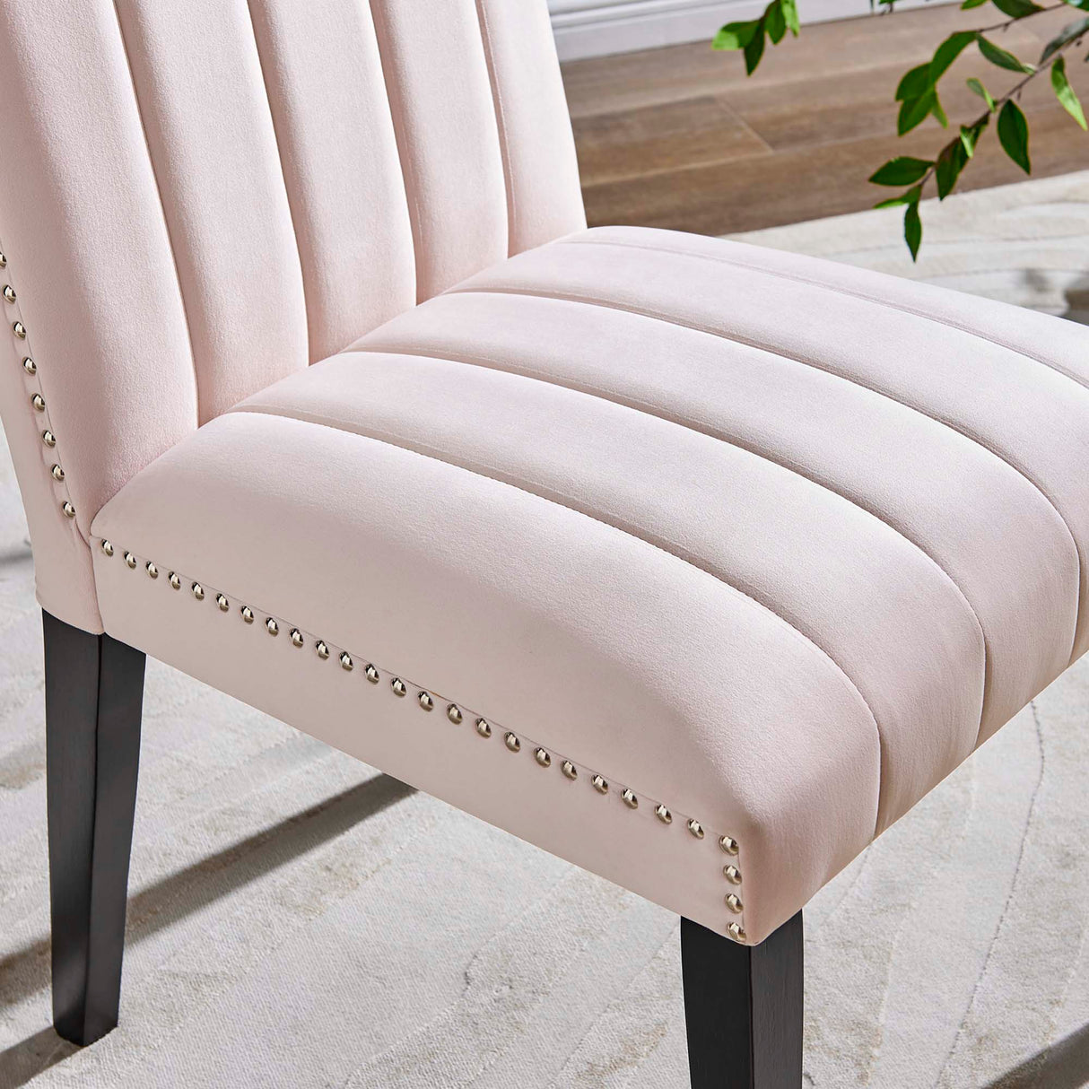 Catalyst Performance Velvet Dining Side Chairs - Set of 2 - Glam Deco & Stain-Resistant