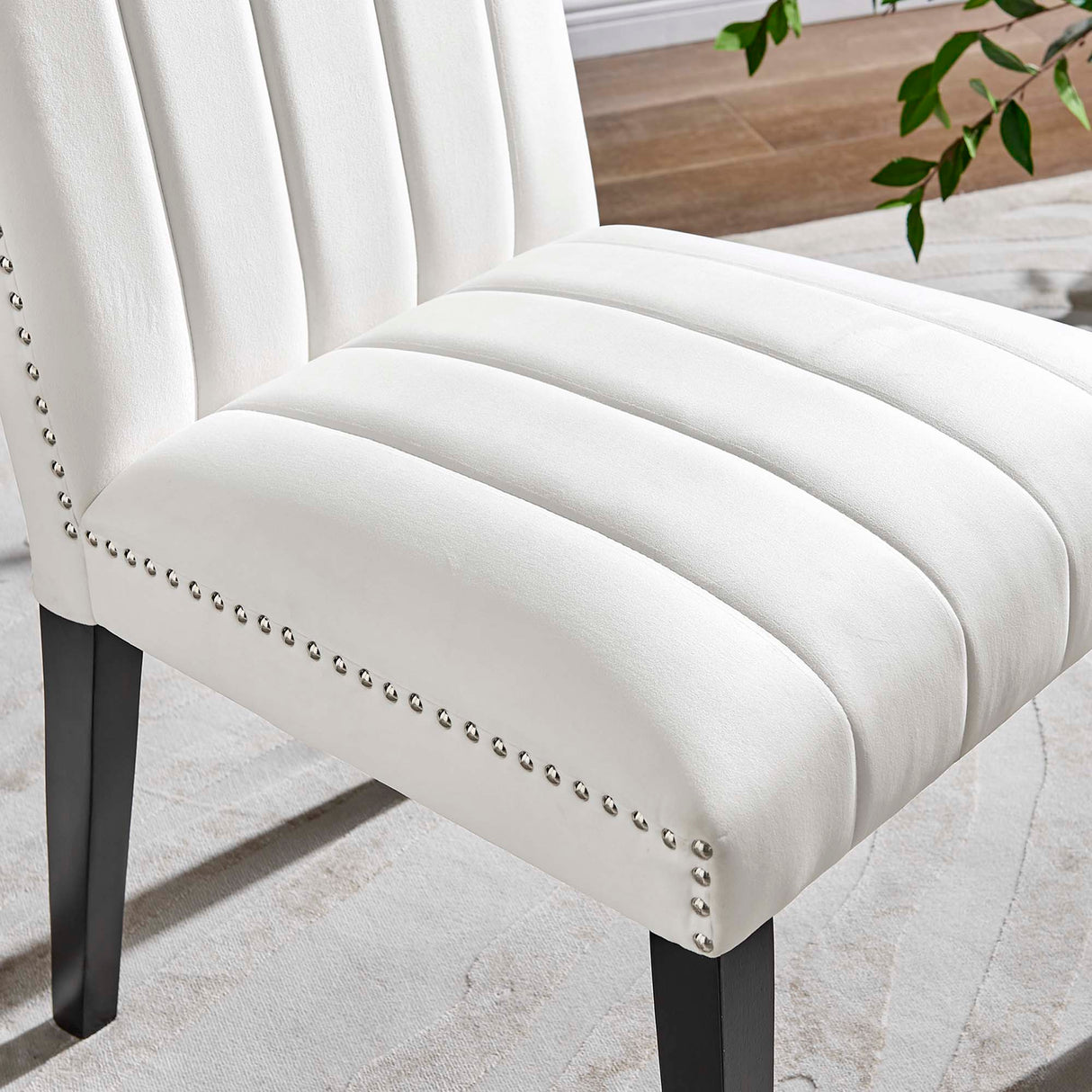 Catalyst Performance Velvet Dining Side Chairs - Set of 2 - Glam Deco & Stain-Resistant