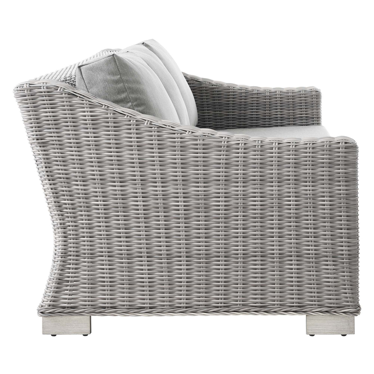 Conway 4-Piece Outdoor Patio Wicker Rattan Furniture Set - Modern Coastal & Weather-Resistant