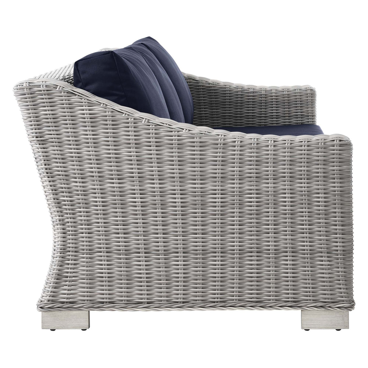 Conway 4-Piece Outdoor Patio Wicker Rattan Furniture Set - Modern Coastal & Weather-Resistant