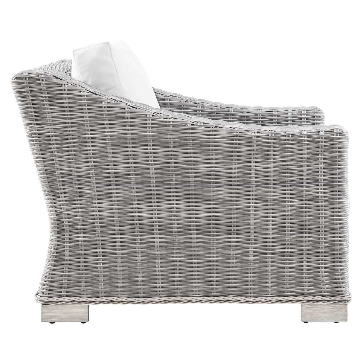 Conway 4-Piece Outdoor Patio Wicker Rattan Furniture Set - Modern Coastal & Weather-Resistant