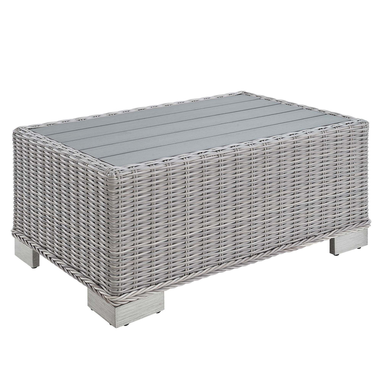 Conway 4-Piece Outdoor Patio Wicker Rattan Furniture Set - Modern Coastal & Weather-Resistant