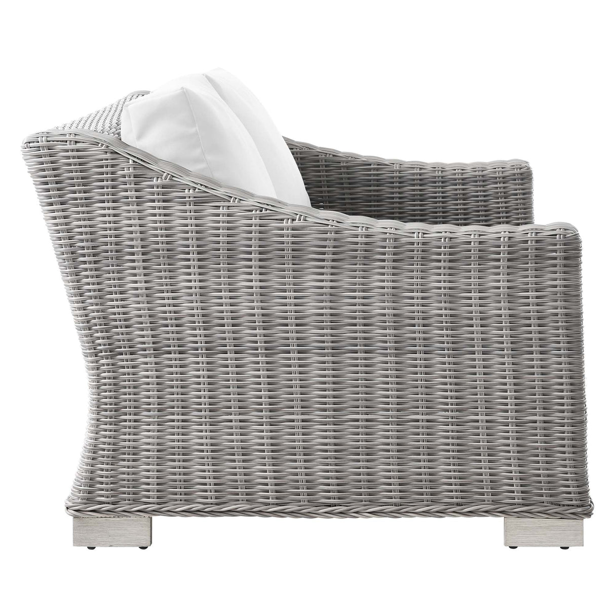 Conway 4-Piece Outdoor Patio Wicker Rattan Furniture Set - Modern Coastal & Weather-Resistant