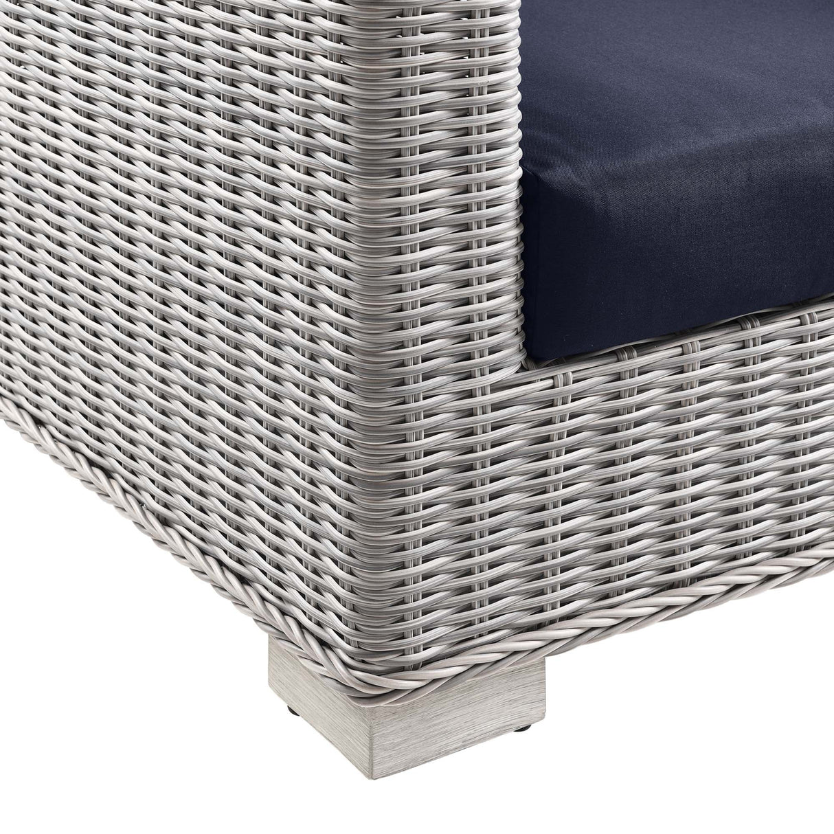 Conway 4-Piece Outdoor Patio Wicker Rattan Furniture Set - Modern Coastal & UV-Resistant Synthetic Wicker