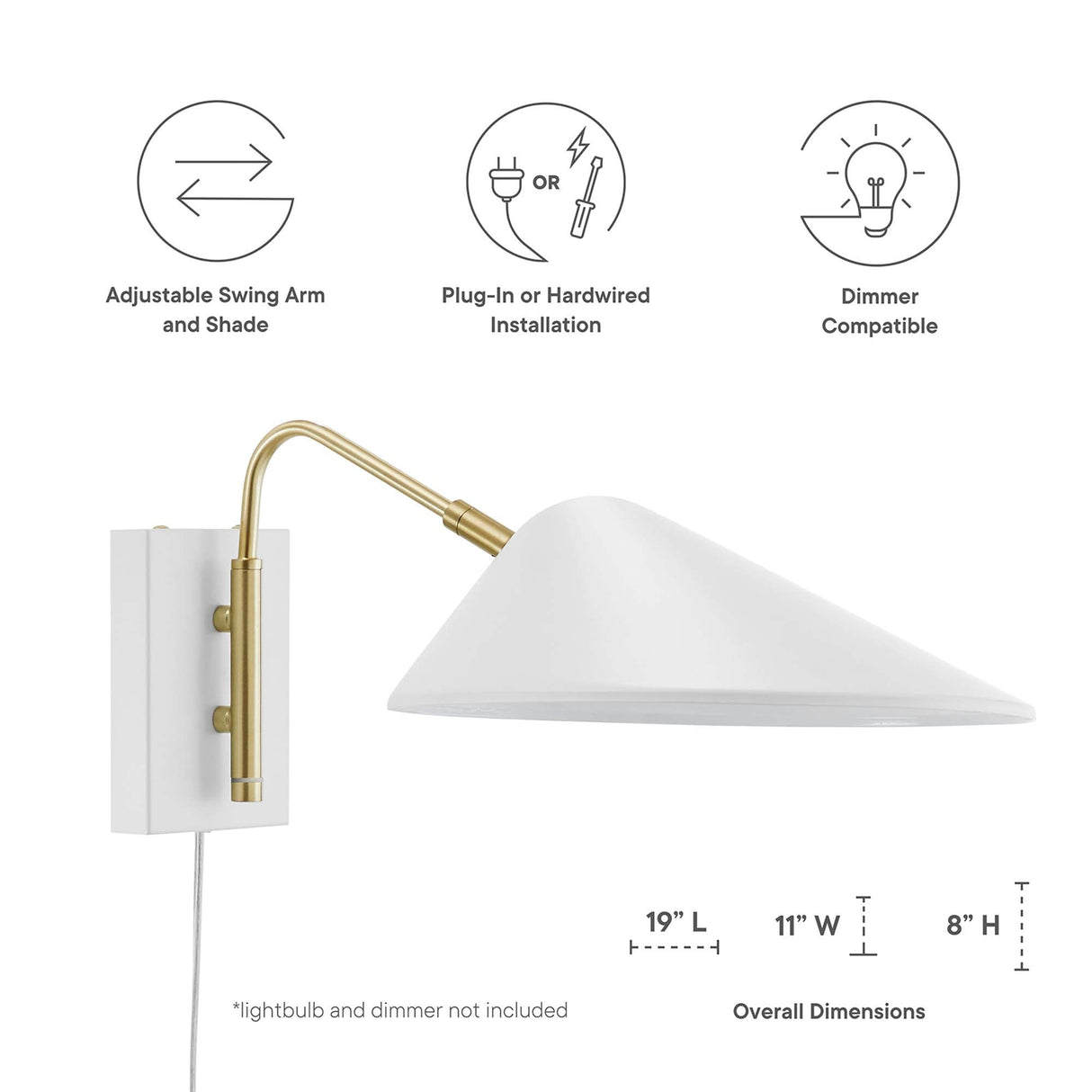 Journey 7" Swing Arm Wall Sconce - Mid-Century Modern & Versatile Task Lighting
