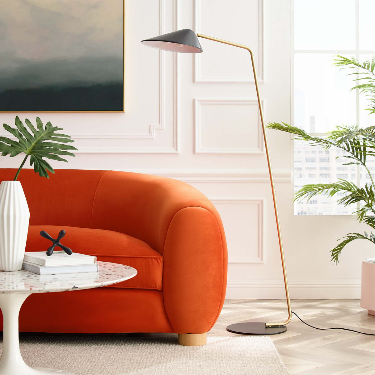 Journey Standing Floor Lamp - Contemporary Minimalist & Adjustable Swivel Shade